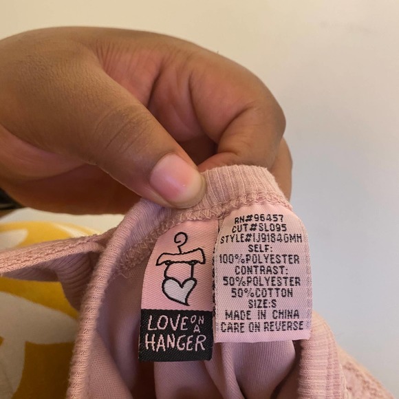 Love on a Hanger Pink Lace Tank Top Small - Picture 3 of 3